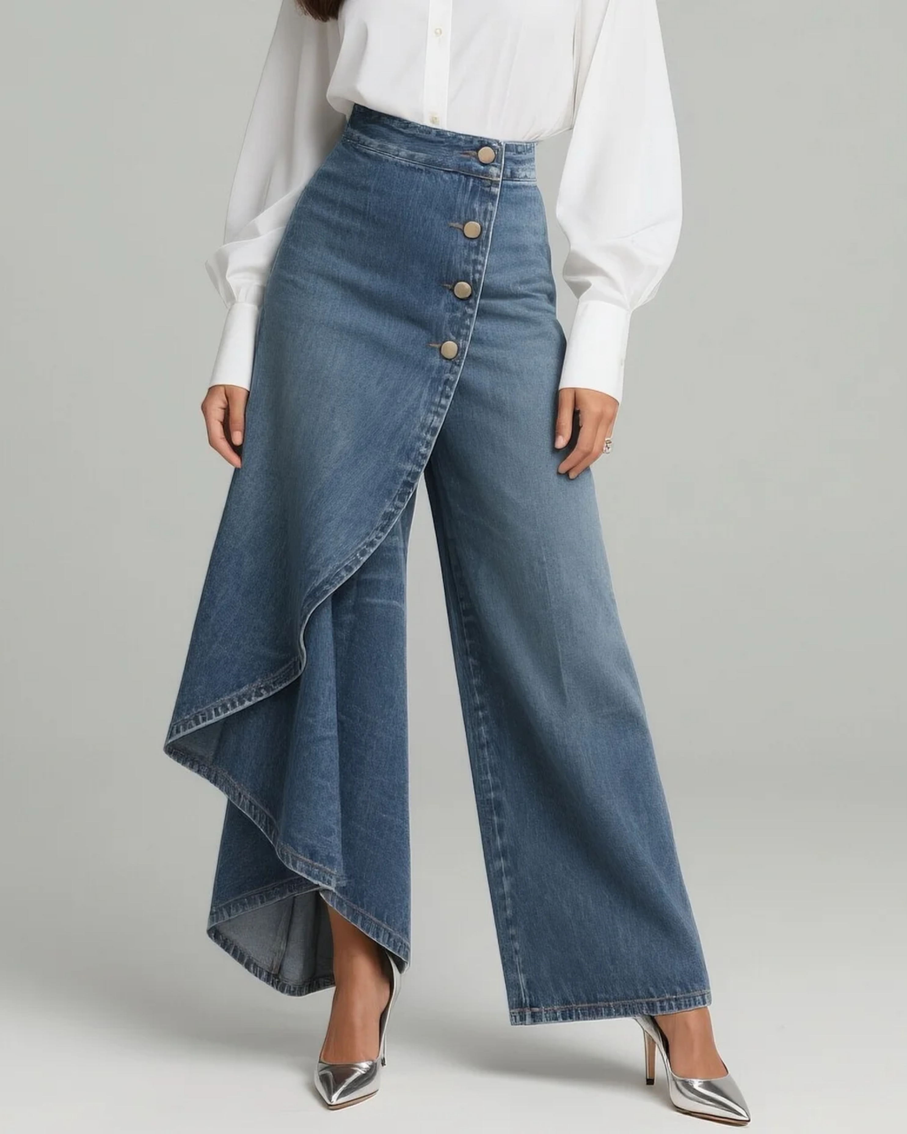 Pantalones vaqueros con vuelta