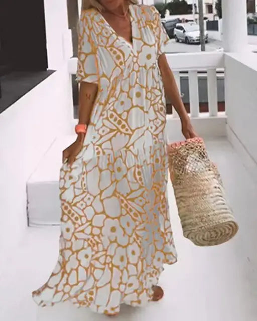 Gaia - Vestido de Verano Casual con Flores