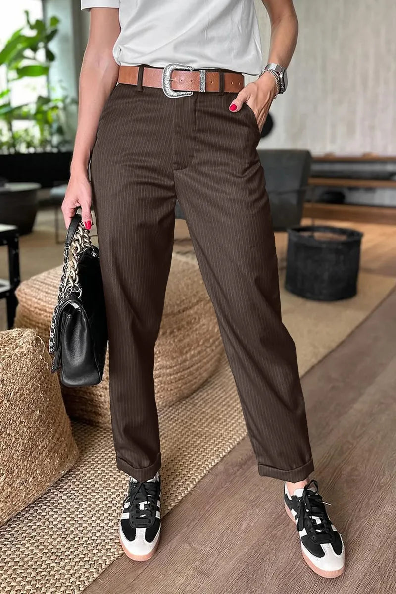 MATHILDA | Pantalones elegantes y favorecedores con rayas