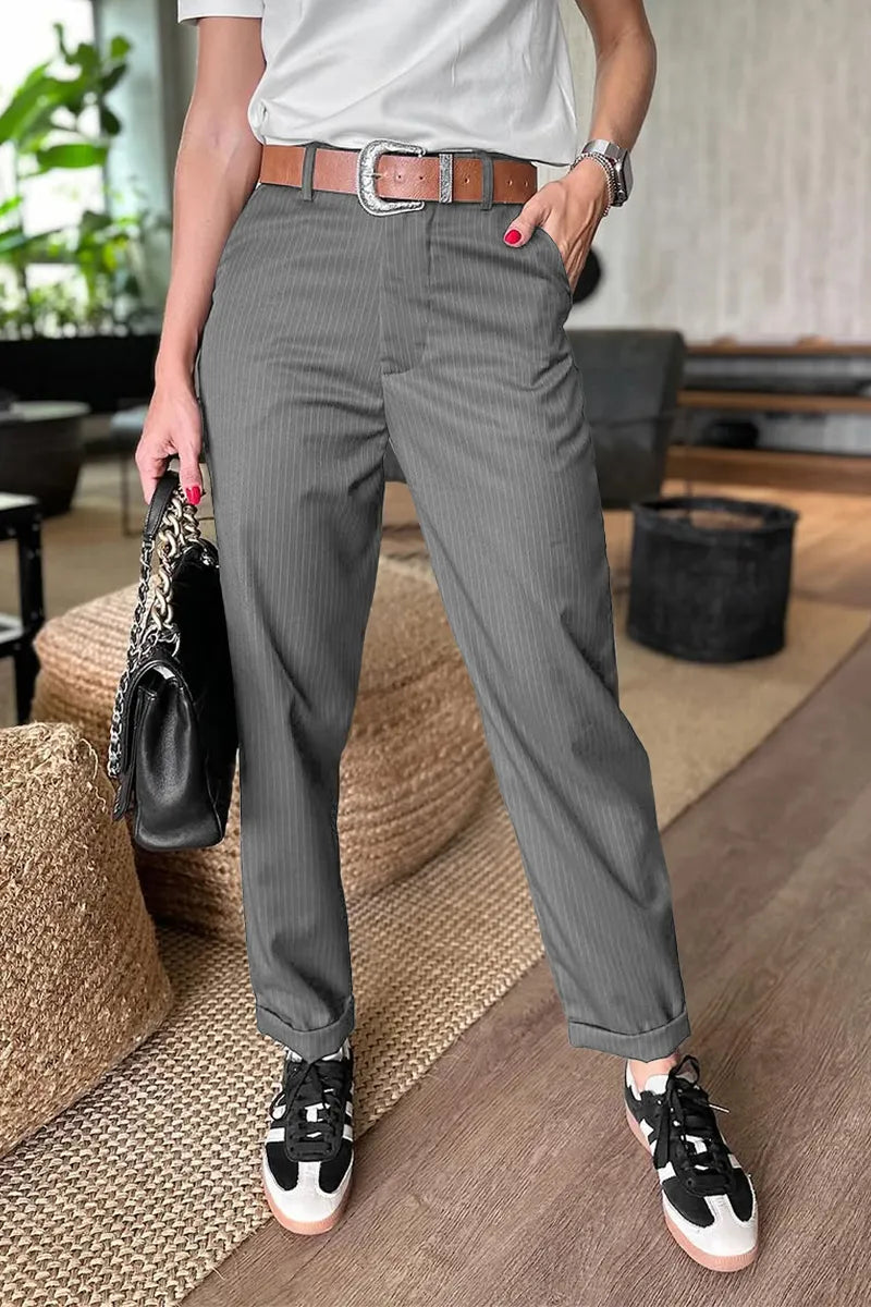 MATHILDA | Pantalones elegantes y favorecedores con rayas