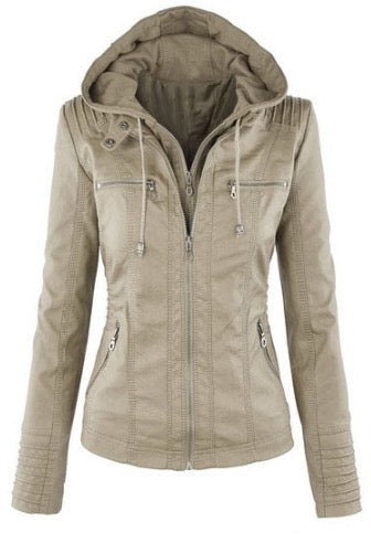 Angélica - Chaqueta de Piel con Capucha