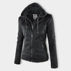 Angélica - Chaqueta de Piel con Capucha