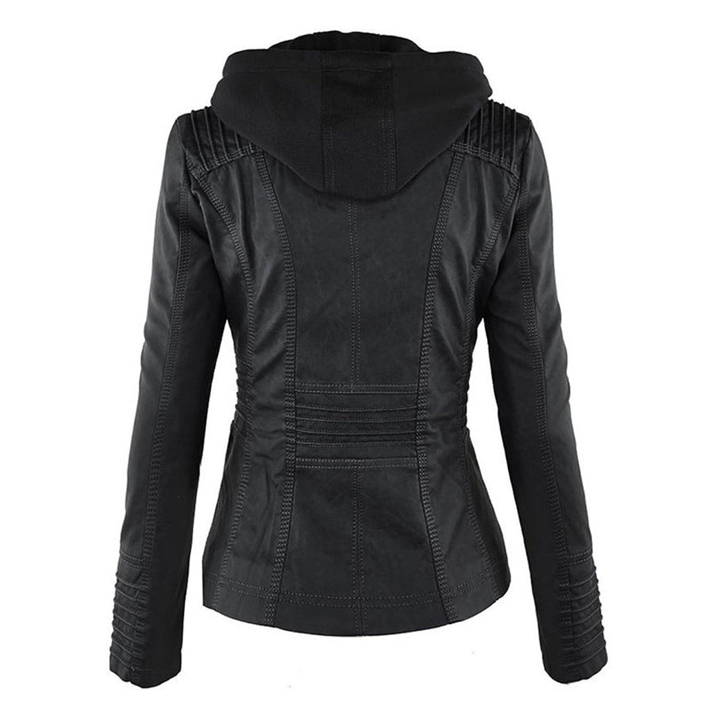 Angélica - Chaqueta de Piel con Capucha