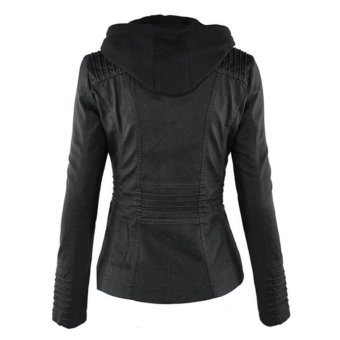 Angélica - Chaqueta de Piel con Capucha