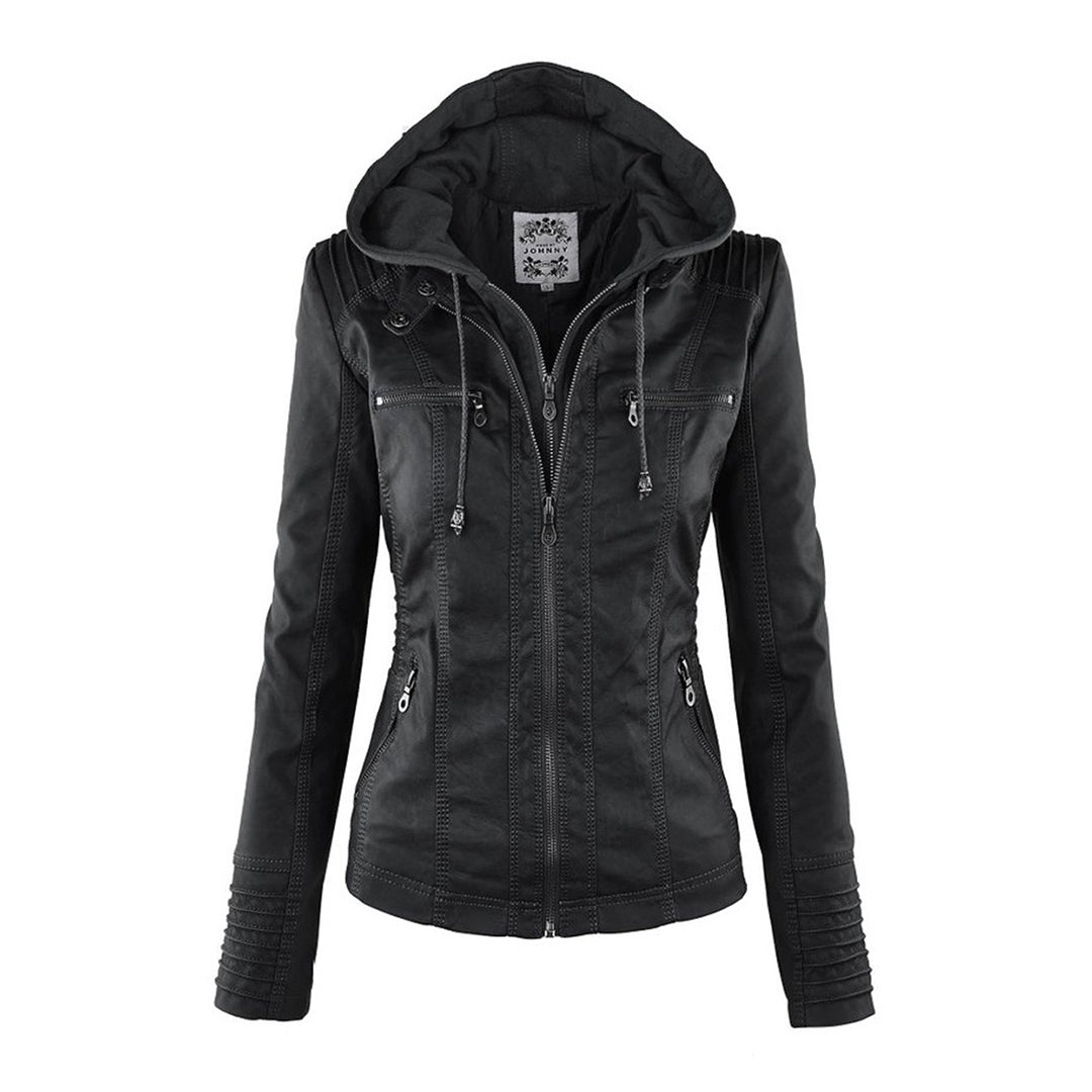 Angélica - Chaqueta de Piel con Capucha