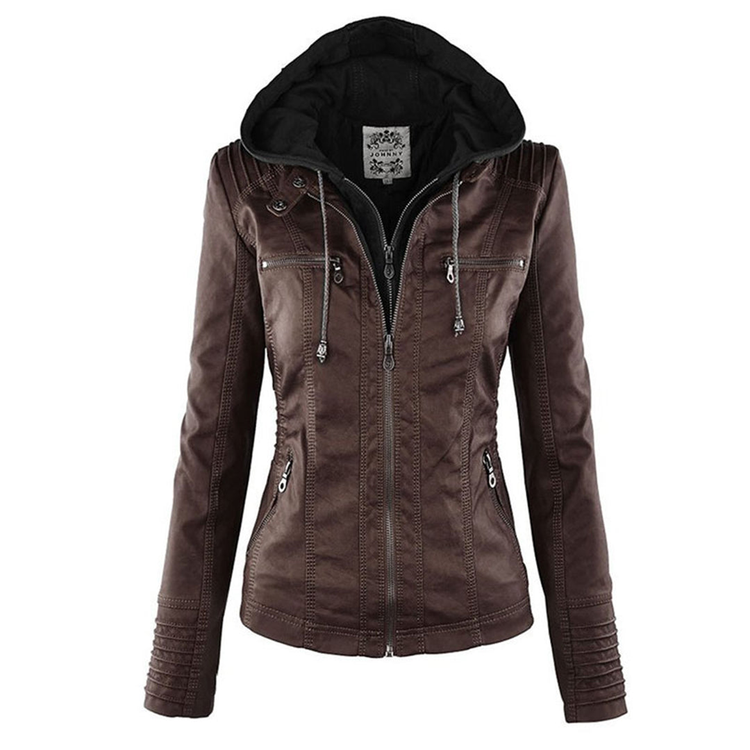 Angélica - Chaqueta de Piel con Capucha