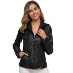 Angélica - Chaqueta de Piel con Capucha