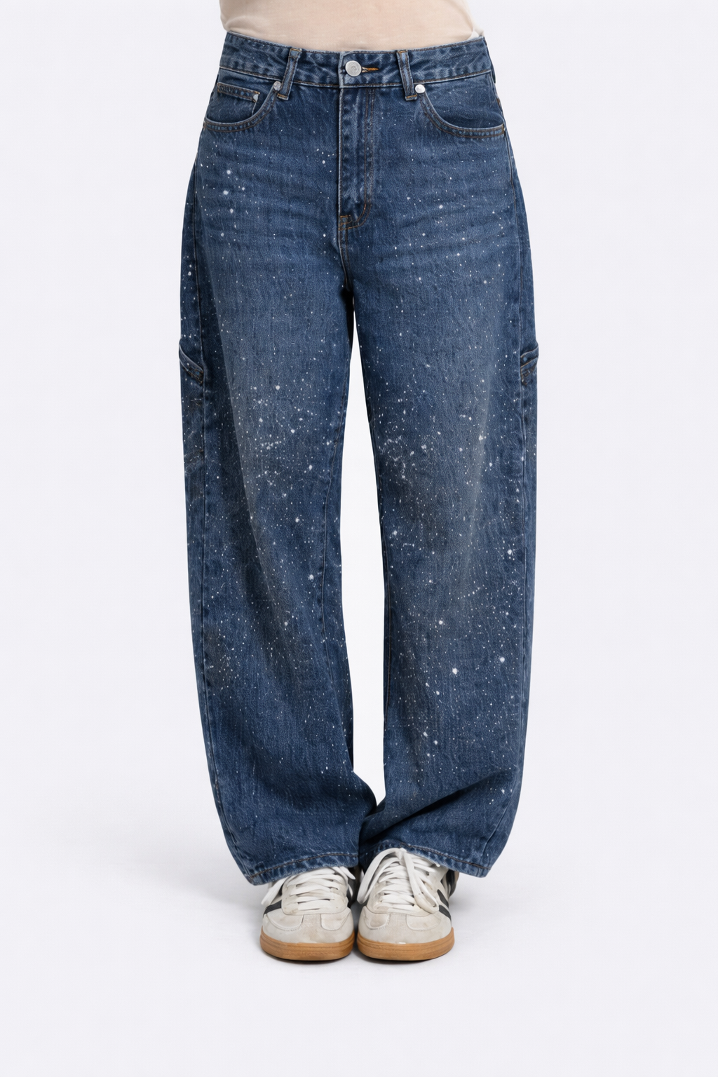 Vaqueros de mujer con adornos de bisutería: pantalones cómodos y casuales para el día a día y el tiempo libre ✨👖