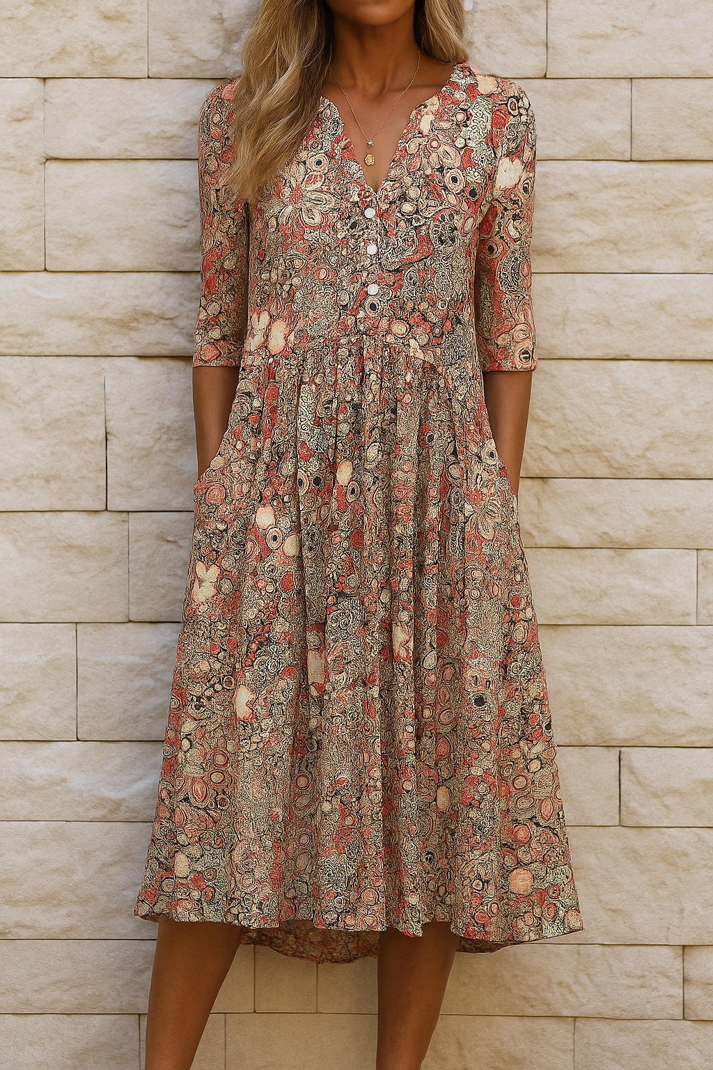 OLIVIA | VESTIDO ELEGANTE CON ESCOTE EN V