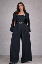 Alba Montiel™ | Conjunto femenino de top bustier y americana – Elegancia y estilo actual