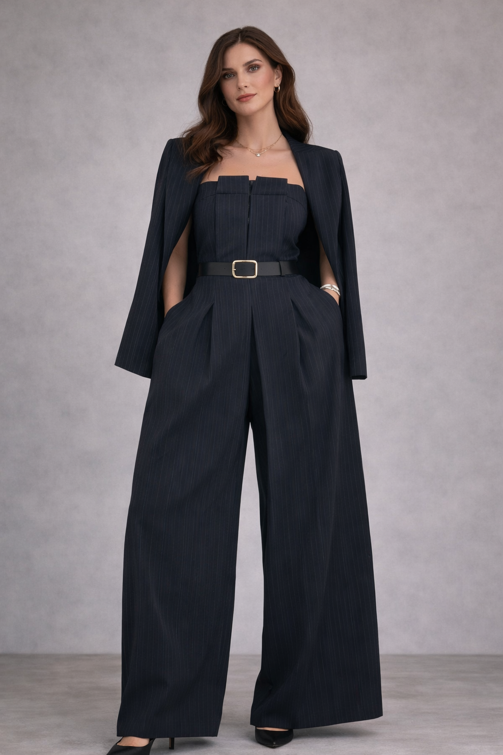 Alba Montiel™ | Conjunto femenino de top bustier y americana – Elegancia y estilo actual