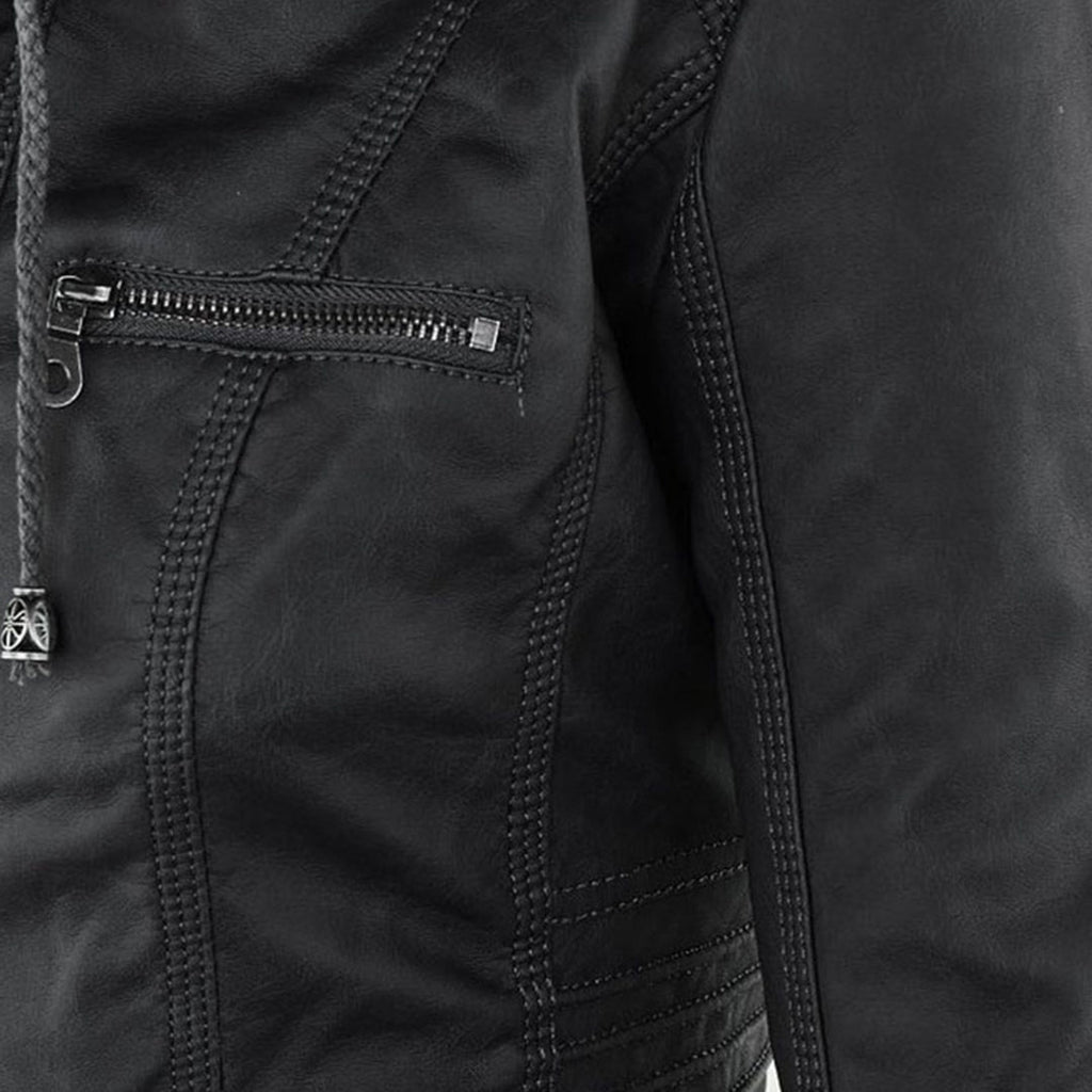 Angélica - Chaqueta de Piel con Capucha