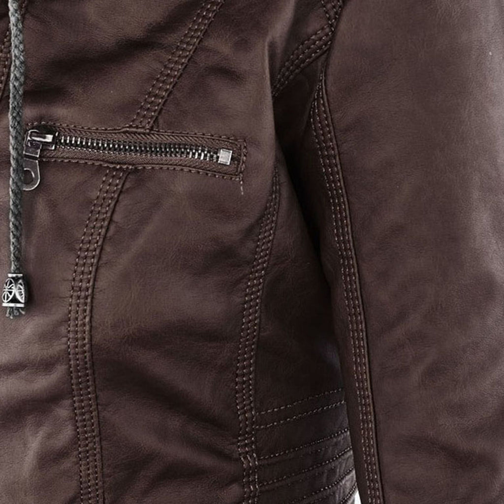 Angélica - Chaqueta de Piel con Capucha