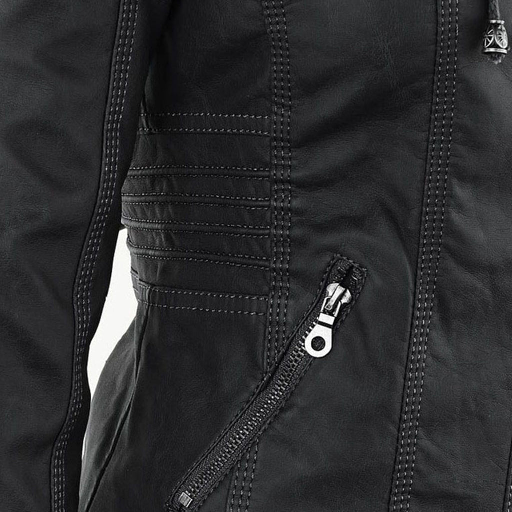 Angélica - Chaqueta de Piel con Capucha