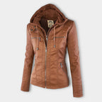 Angélica - Chaqueta de Piel con Capucha
