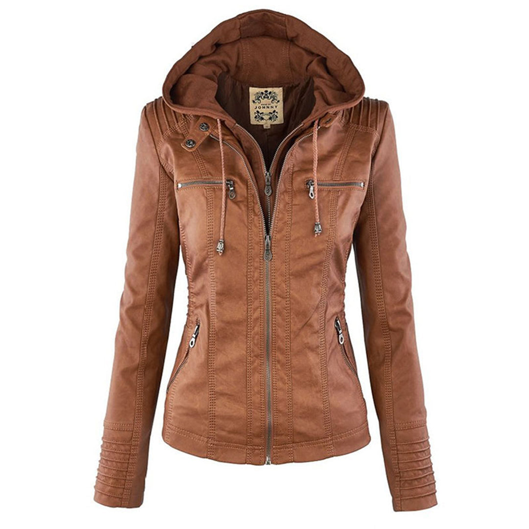 Angélica - Chaqueta de Piel con Capucha