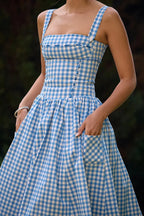 Samara - Vestido Midi de Cuadros