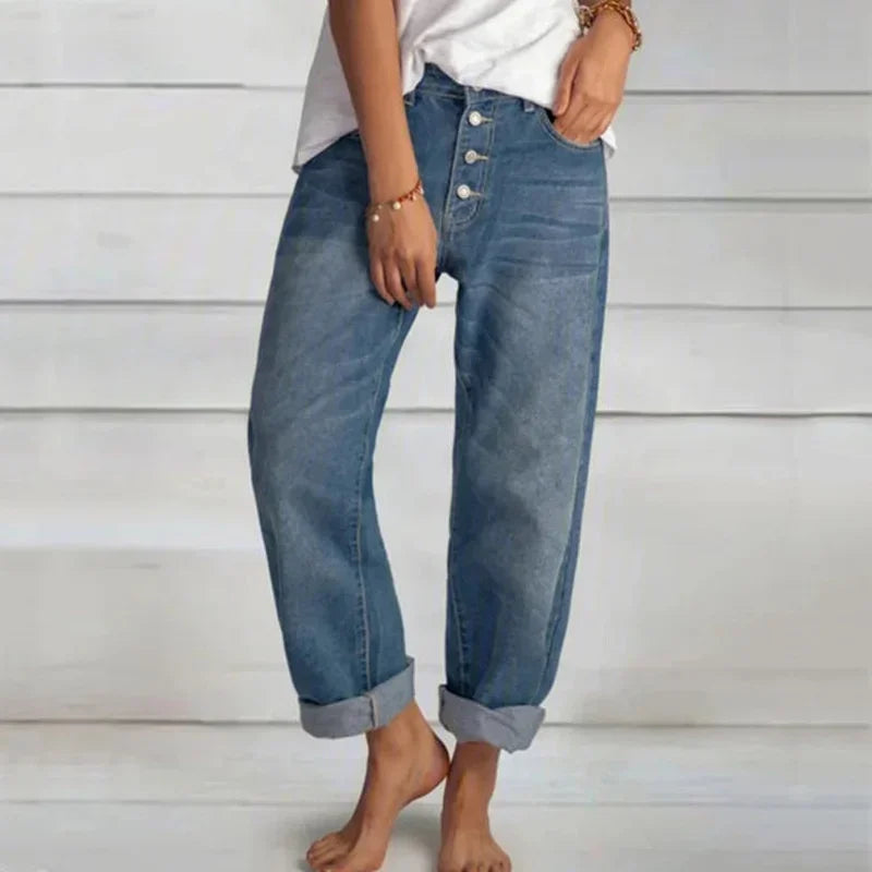 Tove™: elegantes vaqueros de cintura alta