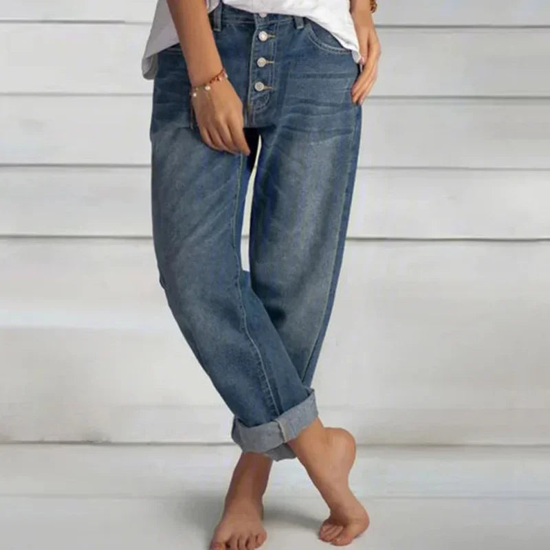 Tove™: elegantes vaqueros de cintura alta