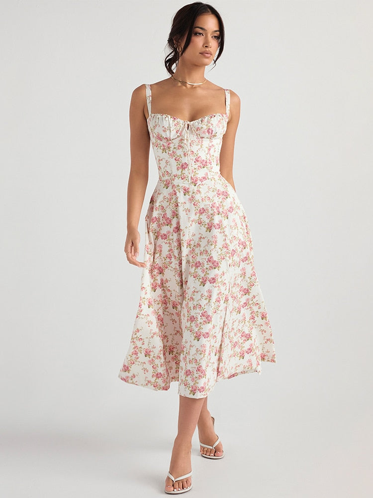 Zenia - Vestido Midi Ligero y Fluido