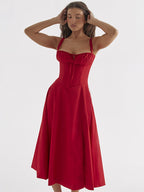Zenia - Vestido Midi Ligero y Fluido