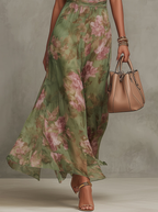 Livia | Vestido maxi halter floral.