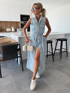 Magda - Vestido Largo Vaquero