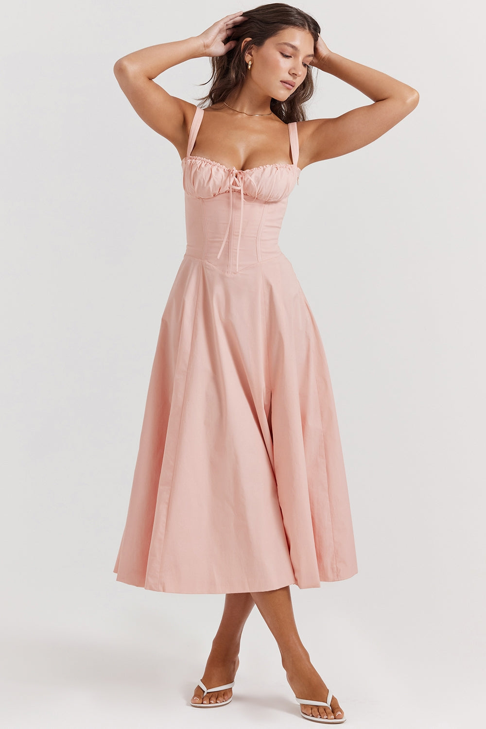 Zenia - Vestido Midi Ligero y Fluido