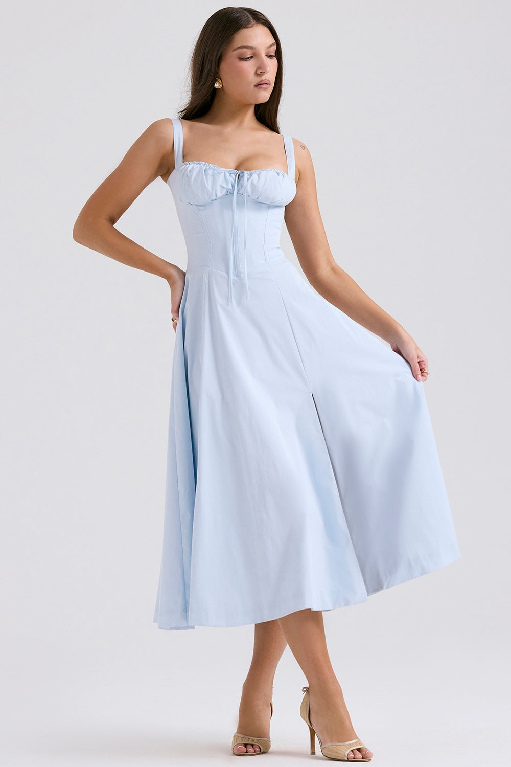 Zenia - Vestido Midi Ligero y Fluido
