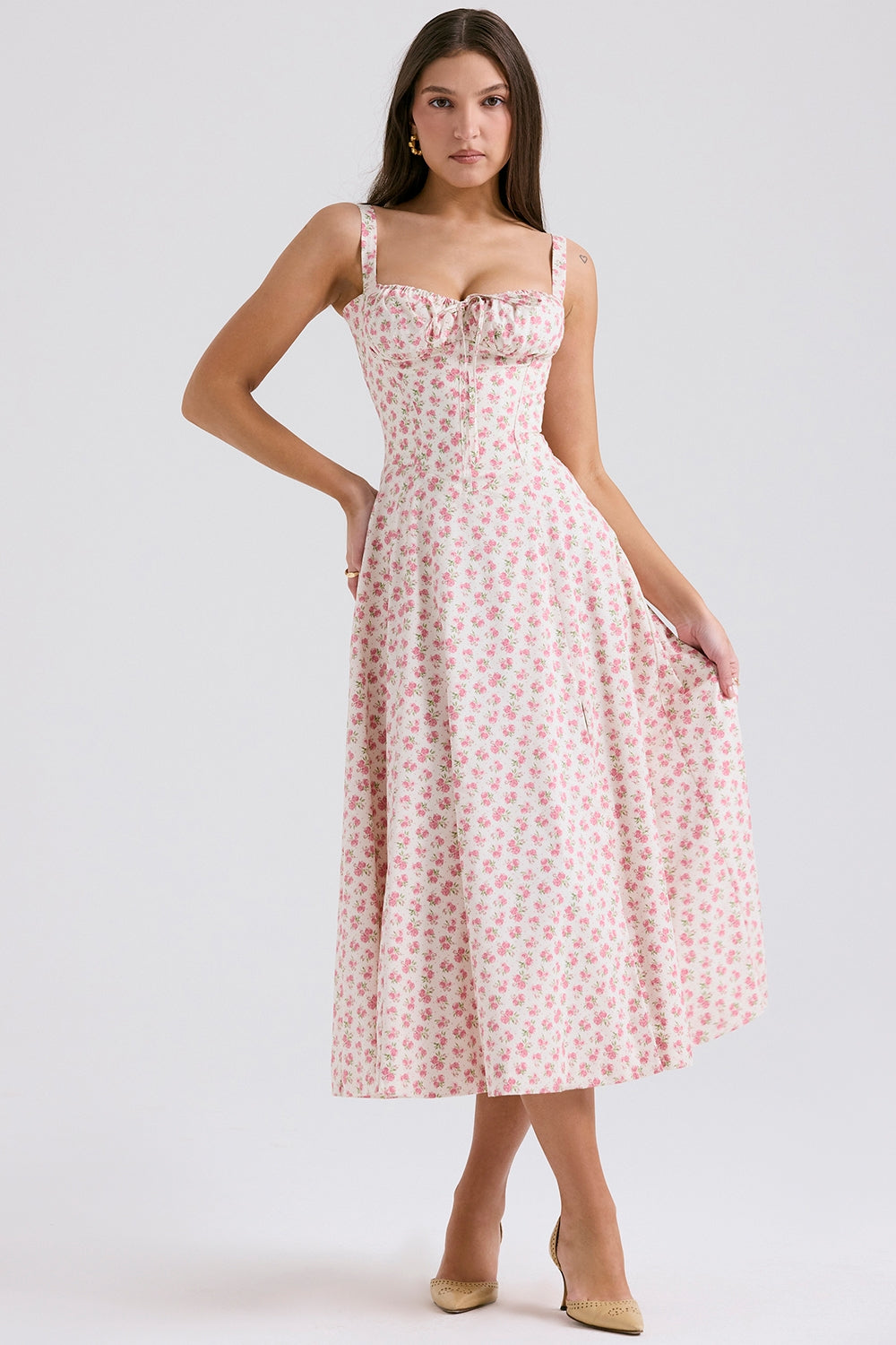 Zenia - Vestido Midi Ligero y Fluido