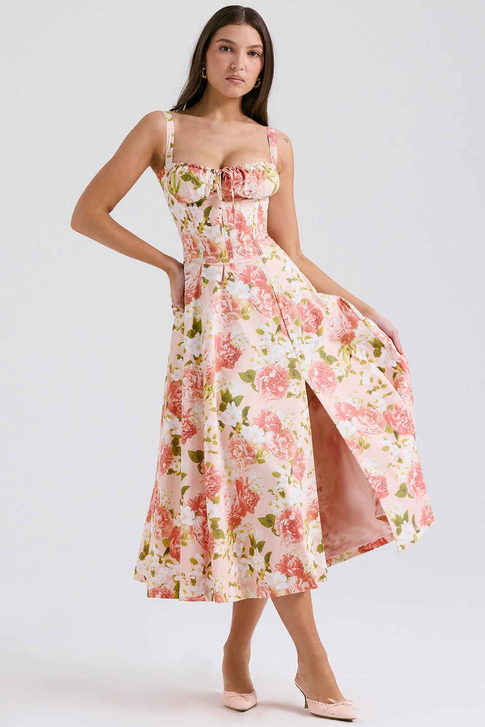 Zenia - Vestido Midi Ligero y Fluido