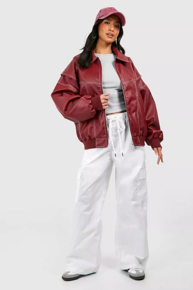 Ana - Chaqueta de Cuero Oversize