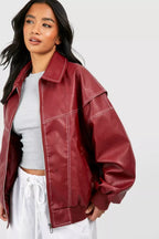 Ana - Chaqueta de Cuero Oversize