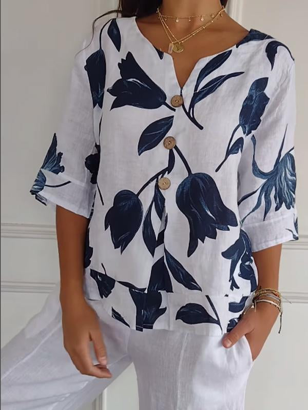 Zahara - Camisa casual estampada
