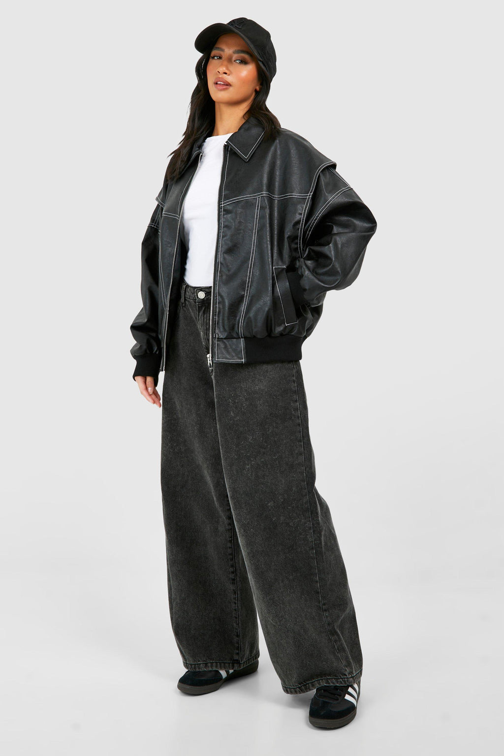 Ana - Chaqueta de Cuero Oversize