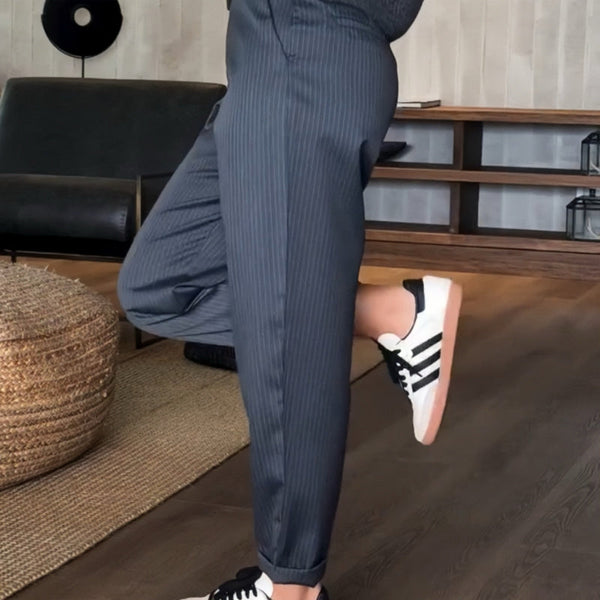 MATHILDA | Pantalones elegantes y favorecedores con rayas